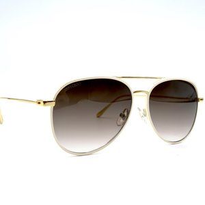 NEW JIMMY CHOO RETO/S WHITE GOLD SUNGLASSES